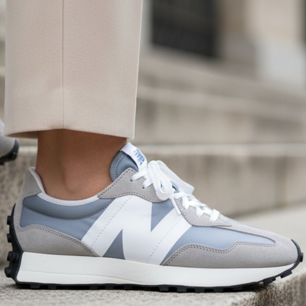 New Balance 327 Unisex Women 11 / Men 9.5 Casual Sneakers Shoes Grey /White